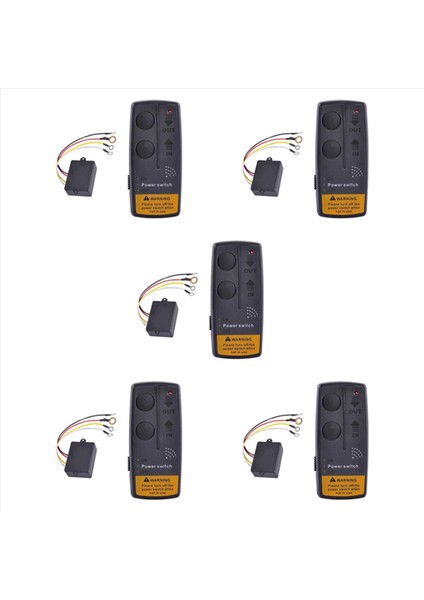 5x 12V Kablosuz Vinç Uzaktan Kontrol Kiti Araba Atv Suv Utv Universal Için (Yurt Dışından)