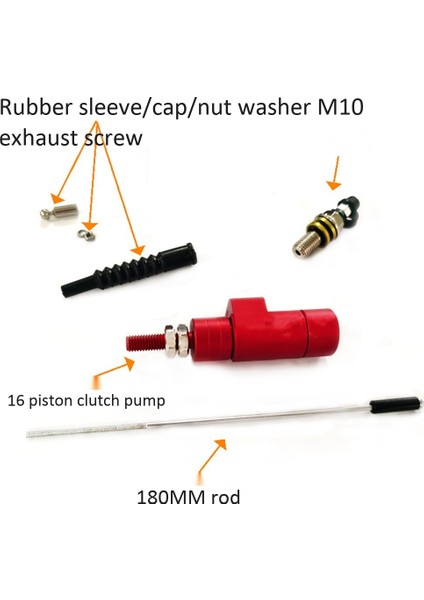 Evrensel 14MM Motosiklet Hidrolik El Debriyaj Ana Silindir Çubuk Sistemi Performans Verimli Transfer Pompası Siyah (Yurt Dışından) fiyatları