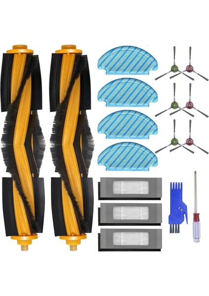 Ecovacs Deebot T8, T8+, T8 Aıvı, T8MAX, N8, N8+, N8 Pro, N8 Pro+, T9, T9+ 950 920 Ana Yan Fırça Filtreli Paspaslar Için (Yurt Dışından)