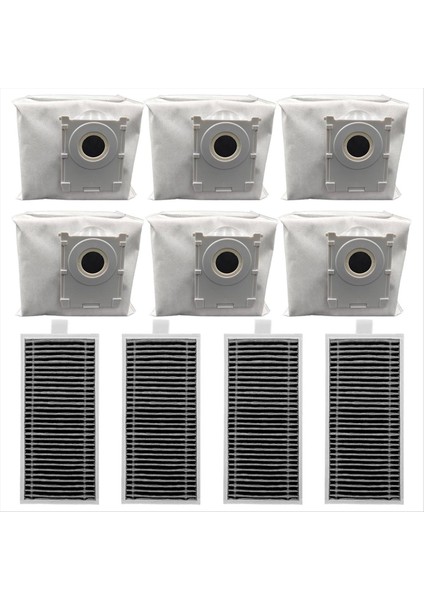 10 Adet Toz Torbası Hepa Filtre Ecovacs Deebot Için X11 Pro Omnı / X11 Pro / X11 Robotlu Süpürge Parçası (Yurt Dışından)
