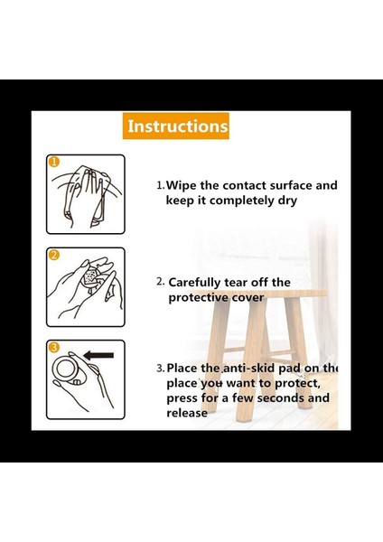 2x Anti -Kayma Mobilya Ped Kendi Kendine Yapışkan Yuvarlak Kaymaz Kalınlaştırılmış Ayaklar Zemin Koruyucular Masa Masa Sandalye Kanepe (Yurt Dışından) indirimleri