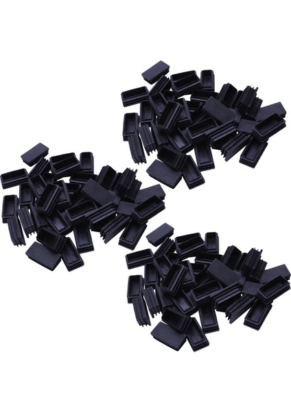 Plastik Blanking Uç Kapağı Tüp Tüpü Ekler 25MMX50MM 120 Pcs Siyah (Yurt Dışından)