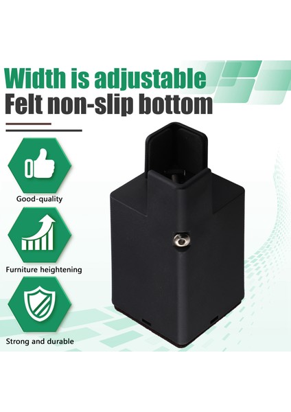 Ayarlanabilir Mobilya Yükseltme Pedi Yatak Yükseltme Bacak Pedi Genişletilmiş Masa Bacak Pedi [30-60MM Için Uygun] Siyah (Yurt Dışından) fırsatları