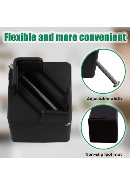 Ayarlanabilir Mobilya Yükseltme Pedi Yatak Yükseltme Bacak Pedi Genişletilmiş Masa Bacak Pedi [30-60MM Için Uygun] Siyah (Yurt Dışından) indirimleri