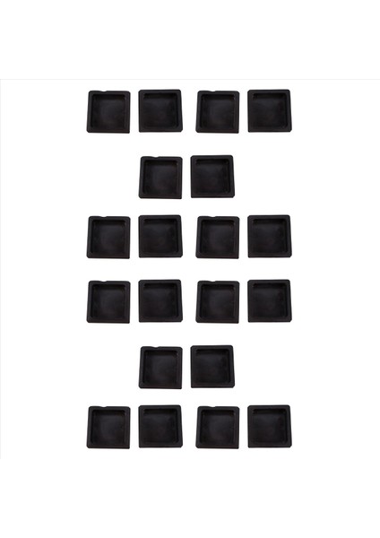 100MM x 100MM Plastik Yivli Kare Uç Kapak Kapak Tüpü 20 Adet Ekler (Yurt Dışından)