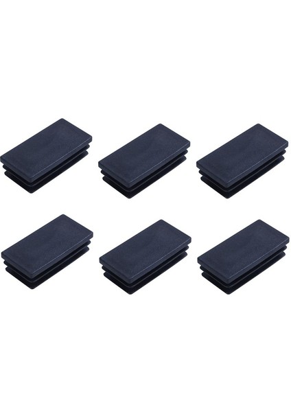 Plastik Dikdörtgen Boşluk Uç Tüp Kapakları Ekler 25X50MM 180PCS Siyah (Yurt Dışından)