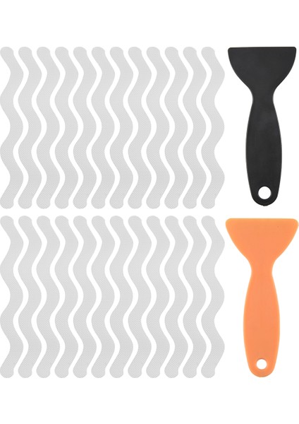 Banyo Kavrama Çıkartmaları 24 Pcs Duş Anti-Kayma Şeritleri 2 Adet Kazıyıcı Kaydırıcı Olmayan Şeritler Pad Küvet Döşeme Bant Paspas (Yurt Dışından) fiyatları