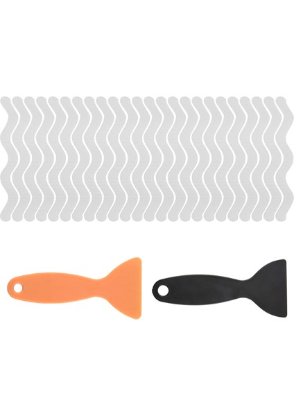 Banyo Kavrama Çıkartmaları 24 Pcs Duş Anti-Kayma Şeritleri 2 Adet Kazıyıcı Kaydırıcı Olmayan Şeritler Pad Küvet Döşeme Bant Paspas (Yurt Dışından) modelleri