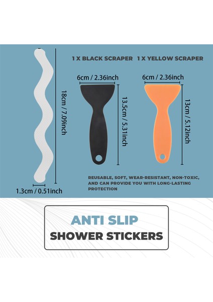 Banyo Kavrama Çıkartmaları 24 Pcs Duş Anti-Kayma Şeritleri 2 Adet Kazıyıcı Kaydırıcı Olmayan Şeritler Pad Küvet Döşeme Bant Paspas (Yurt Dışından) indirimleri
