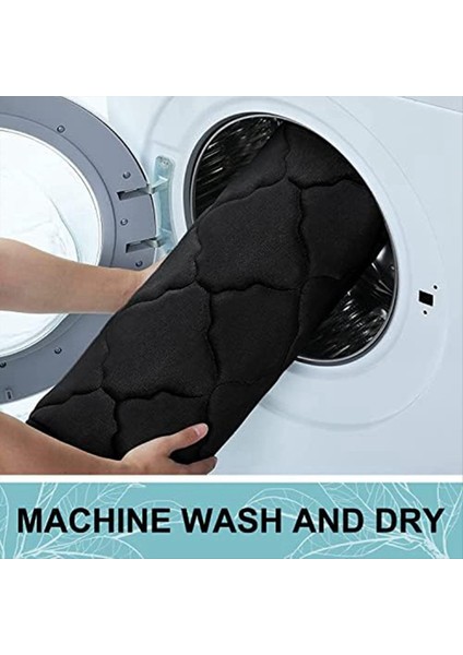 Bellek Köpük Banyo Mat Rug Ultra Yumuşak Kaymaz ve Emici Banyo Halı Makine Yıkama Kuru Rahat Gri (Yurt Dışından)