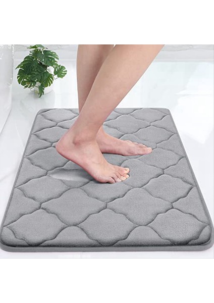 Bellek Köpük Banyo Mat Rug Ultra Yumuşak Kaymaz ve Emici Banyo Halı Makine Yıkama Kuru Rahat Gri (Yurt Dışından) fırsatları
