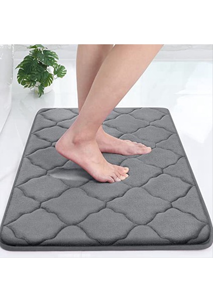 Bellek Köpük Banyo Mat Rug Ultra Yumuşak Kaymaz ve Emici Banyo Halı Makine Yıkama Kuru Rahat Gri (Yurt Dışından) indirimleri