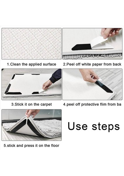 Alan Halıları Için 16 Adet Halı Tutucular Parke Zeminler Için Kaymaz Halı Tutucular Fayans/ahşap Zemin Için Kayma Halı Pedleri (Yurt Dışından) indirimleri