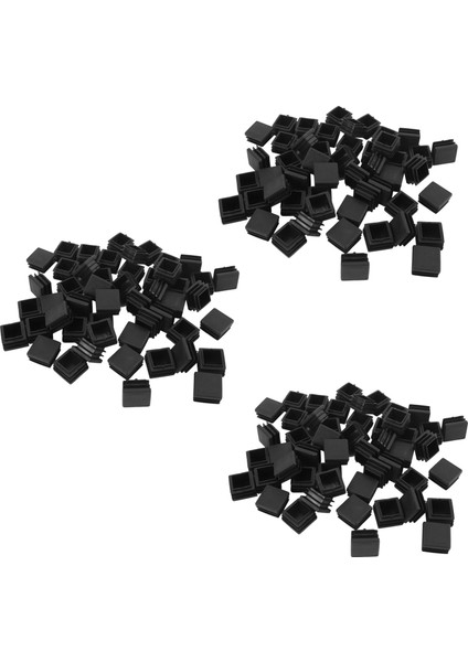 Sandalye Bacak Plastik Blanking Uç Kapak Kare Tüpü Ekle Siyah 20MMX20MM 150PCS (Yurt Dışından)