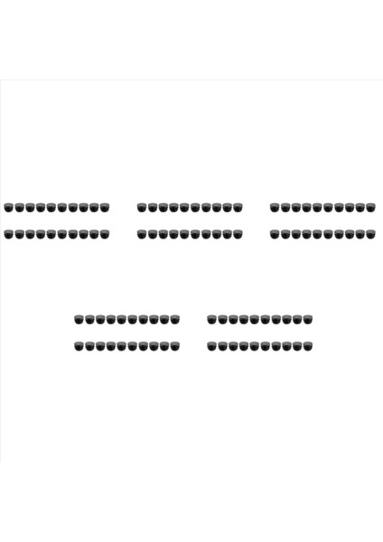 Blanking Uç Kapaklar Yuvarlak Tüp Ekleme Kapak 19MM Dia 100 Pcs Siyah (Yurt Dışından)