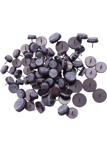 85PCS Kahverengi Ağır Hizmet Çivi-On Mobilya Sandalyeleri Tabureleri Için Keçe Keçeli Pedler Tablolar Bacak AYAKLARI-17/20/22/24/28MM (Yurt Dışından)