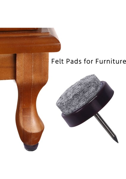 85PCS Kahverengi Ağır Hizmet Çivi-On Mobilya Sandalyeleri Tabureleri Için Keçe Keçeli Pedler Tablolar Bacak AYAKLARI-17/20/22/24/28MM (Yurt Dışından) fiyatları