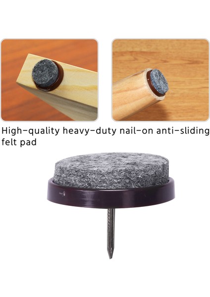 85PCS Kahverengi Ağır Hizmet Çivi-On Mobilya Sandalyeleri Tabureleri Için Keçe Keçeli Pedler Tablolar Bacak AYAKLARI-17/20/22/24/28MM (Yurt Dışından) modelleri