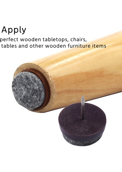 85PCS Kahverengi Ağır Hizmet Çivi-On Mobilya Sandalyeleri Tabureleri Için Keçe Keçeli Pedler Tablolar Bacak AYAKLARI-17/20/22/24/28MM (Yurt Dışından) fırsatları