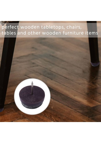 85PCS Kahverengi Ağır Hizmet Çivi-On Mobilya Sandalyeleri Tabureleri Için Keçe Keçeli Pedler Tablolar Bacak AYAKLARI-17/20/22/24/28MM (Yurt Dışından) indirimleri