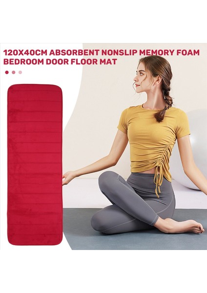 120X40CM Emici Kaymaz Bellek Köpük Mutfak Yatak Odası Kapı Zemin Mat Halı Halı Tarih-Kırmızı (Yurt Dışından) fırsatları
