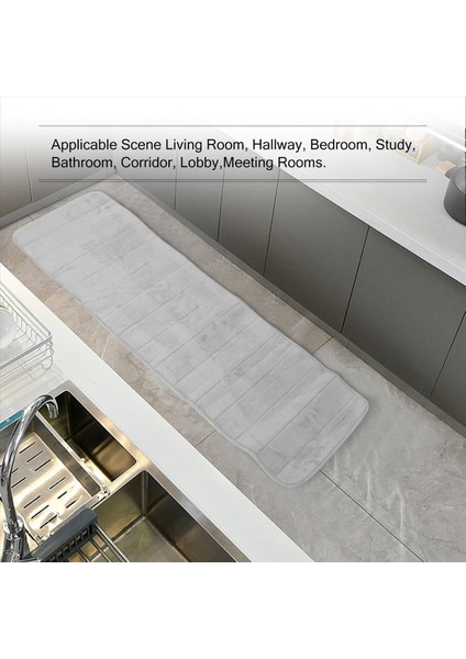 120X40CM Emici Sözsüz Bellek Köpük Mutfak Yatak Odası Kapı Mat Halı Halı Gri (Yurt Dışından) indirimleri