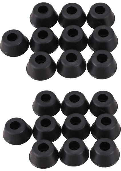 20 Adet 21MM x 10MM Konik Gömülü Kauçuk Ayak Tamponları Siyah (Yurt Dışından)