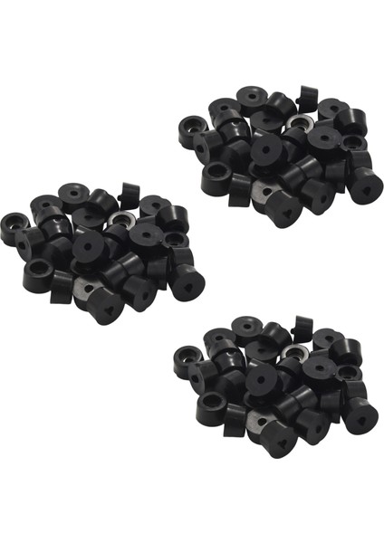Ev Mobilyaları Siyah Kauçuk Ayaklar 13 mm x 7 mm 90 Pcs (Yurt Dışından)