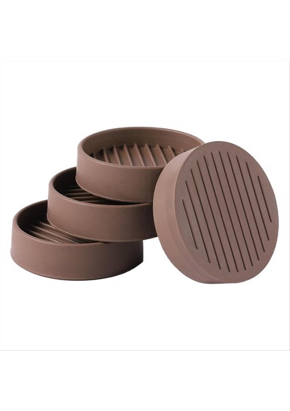 4 Adet Yuvarlak Kauçuk Mobilya Tekerleği Bardak Kayma Önleyici Mobilya Pedleri Yatak Durdurucu Zemin Koruyucular Kahverengi (Yurt Dışından)