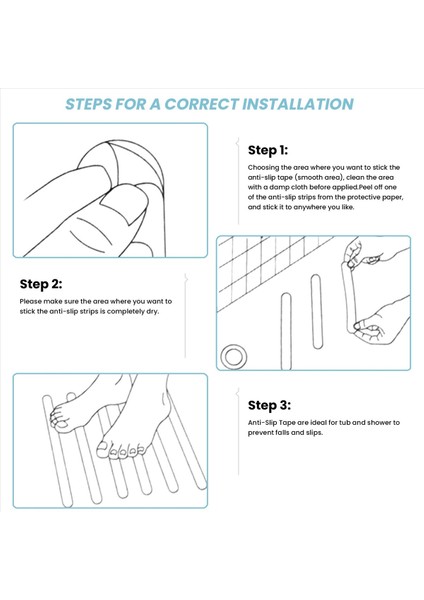 10 Adet Kayma Önleyici Şeritler Güvenlik Duş Basamakları Çıkartmalar Küvet Küvet Kaymaz Çıkartmalar Merdiven Aşaması Anti Kayma Bant 7 87INCH (Yurt Dışından) indirimleri