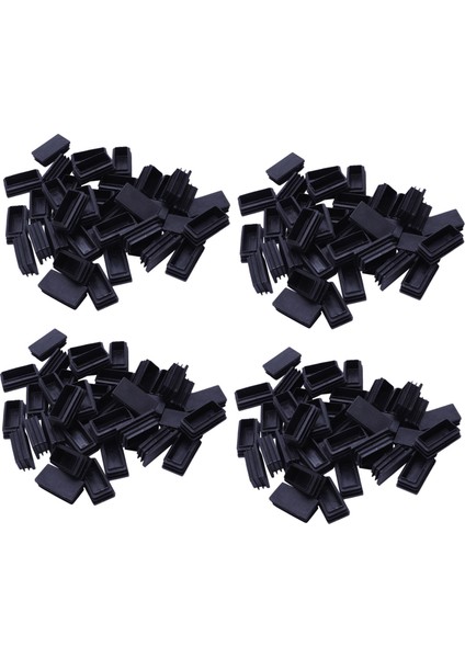 Plastik Blanking Uç Kapağı Tüp Tüpü Ekler 25MMX50MM 160 Pcs Siyah (Yurt Dışından)