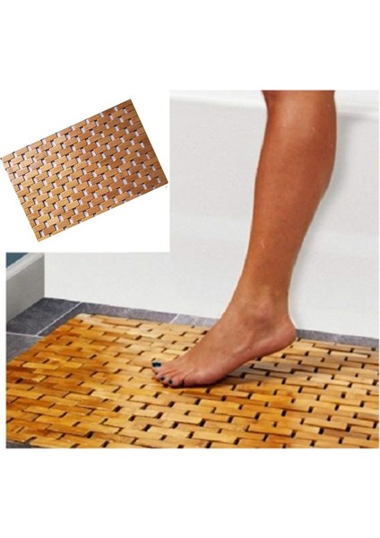 Tik Ahşap Banyo Mat Feet Duş Zemin Doğal Bambu Kaymaz Büyük 50X70CM (Yurt Dışından) fiyatları