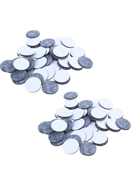 500PCS Yuvarlak Şekilli Masa Sandalyesi Mobilya Bacak Keçe Mat Pedi Gri (Yurt Dışından)