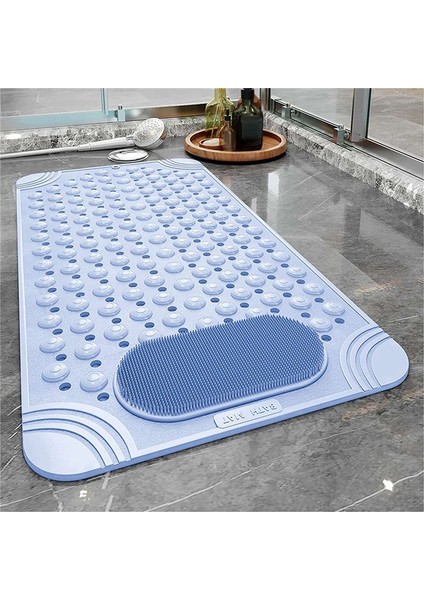 Küvet Mat Slip Olmayan Kauçuk Duş Mat Tahliye Delikleri Emme Bardakları Hızlı Drenaj Ayak Masajı Banyo Mat Mavisi (Yurt Dışından) fırsatları