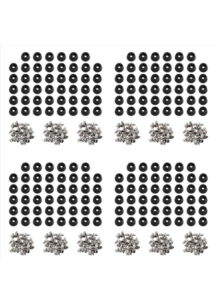 480 Pcs Paslanmaz Çelik Vidalı Yumuşak Kesme Tahtası Kauçuk Ayakları Mobilya ve Aletler Için 0 28 x 0 59 (Yurt Dışından)
