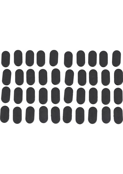 Oval Masa Sandalye Bacak Tüp Borusu Uç Kapak 40MM x 20MM 40PCS Siyah (Yurt Dışından)