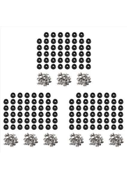 360 Pcs Yumuşak Kesim Tahtası Paslanmaz Çelik Vidalı Kauçuk Ayaklar 0 28 x 0 59 Mobilya ve Aletler Için (Yurt Dışından)