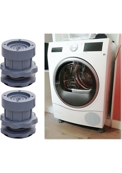 12PC Ayarlanabilir Lik Çamaşır Makinesi Anti-Titreşim Pedi Şok Kaymaz Ayaklar Mat Buzdolabı Zemin Mobilya Koruyucu-Gri (Yurt Dışından) fırsatları