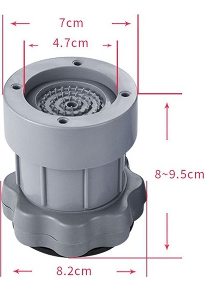 12PC Ayarlanabilir Lik Çamaşır Makinesi Anti-Titreşim Pedi Şok Kaymaz Ayaklar Mat Buzdolabı Zemin Mobilya Koruyucu-Gri (Yurt Dışından) indirimleri