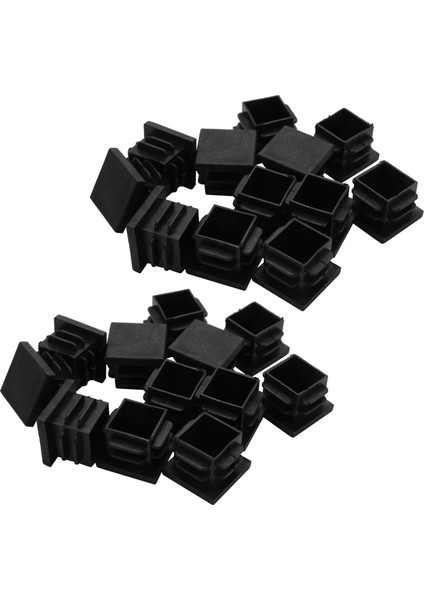 24 Adet 19MM x 19MM Blanking Uç Kapaklar Kare Tüp Tüpü Plastik Ekleme (Yurt Dışından)