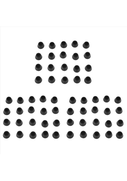 60PCS Siyah Sandalye Kanepe Sofra Kauçuk Mobilya Bacak Uç Kapakları 16MM Dia (Yurt Dışından)