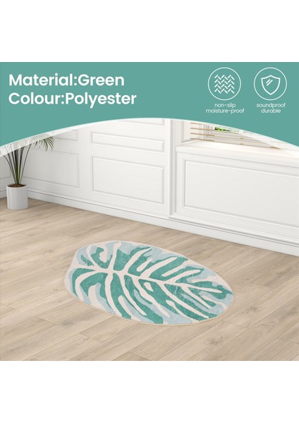 Modern Yaprak Desen Banyo Tuvalet Su Geçirmez Mikrofiber Banyo Mat Yaprak Yeşil Tropikal Bitkiler Ev Kapısı Slip 1 (Yurt Dışından) indirimleri