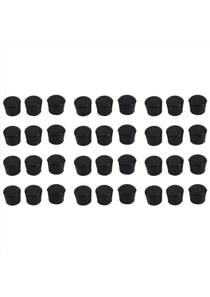 Kauçuk Mobilya Koltuk Değneği Tabure Sandalye Bacak Bahşiş Ped 36PCS Siyah (Yurt Dışından)