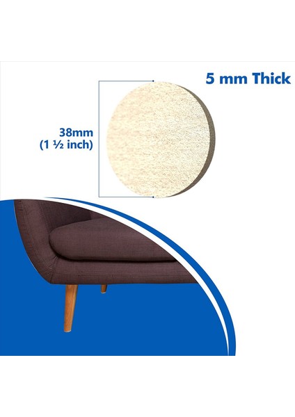 24 Büyük Kendi Kendine Çubuk Mobilya Keçe Çarşafları 36 Yuvarlak Keçe Pedleri Parke Zeminleri ve Mobilyaları Korumak Için (Yurt Dışından) indirimleri