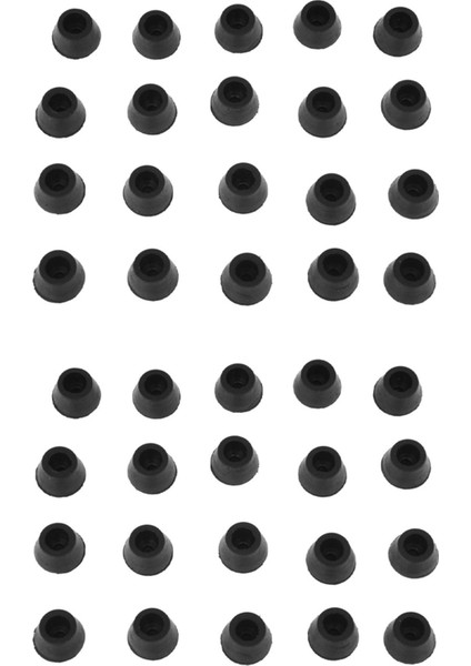 40PCS Siyah Sandalye Kanepe Sofra Kauçuk Mobilya Bacak Uç Kapakları 16MM Dia (Yurt Dışından)