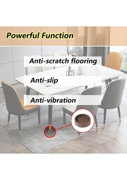 4 Adet Yuvarlak Kauçuk Mobilya Tekerleği Bardak Kayma Önleyici Mobilya Pedleri Yatak Durdurucu Zemin Koruyucular Kahverengi (Yurt Dışından) modelleri