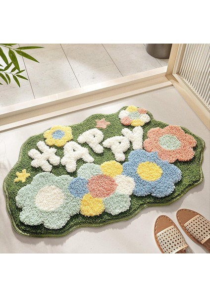 Sevimli Banyo Halı Banyo Paspasları Süper Emici Yumuşak Mikrofiber Slip Banyo Pasası Giriş Kapısı Mat Tuvalet Küvet Halı A (Yurt Dışından) fiyatları