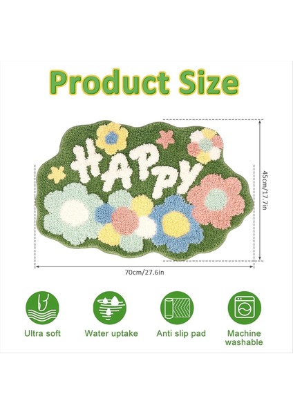 Sevimli Banyo Halı Banyo Paspasları Süper Emici Yumuşak Mikrofiber Slip Banyo Pasası Giriş Kapısı Mat Tuvalet Küvet Halı A (Yurt Dışından) modelleri