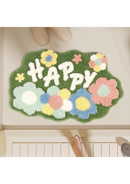 Sevimli Banyo Halı Banyo Paspasları Süper Emici Yumuşak Mikrofiber Slip Banyo Pasası Giriş Kapısı Mat Tuvalet Küvet Halı A (Yurt Dışından) indirimleri