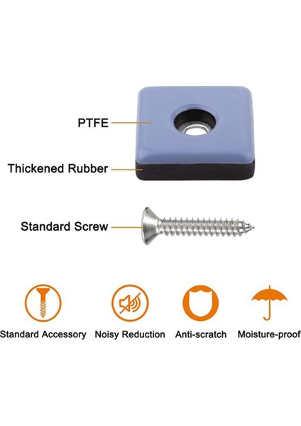 40PCS Mobilya Planörleri Ptfe Kiremitli Parke Zeminler Için Vidalı Zemin Koruyucusu ile Kolay Hareket Eden Kaydırıcılar 30MM (Yurt Dışından) modelleri